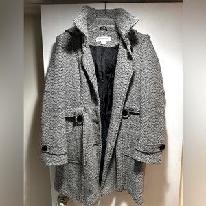 Liz Claiborne - belted hooded dress coat